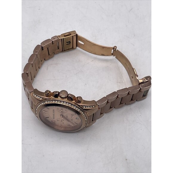 MICHAEL KORS BLAIR WOMENS WATCH MK5263 CHRONOGRAPH STAINLESS STEEL New Battery - Picture 13 of 13